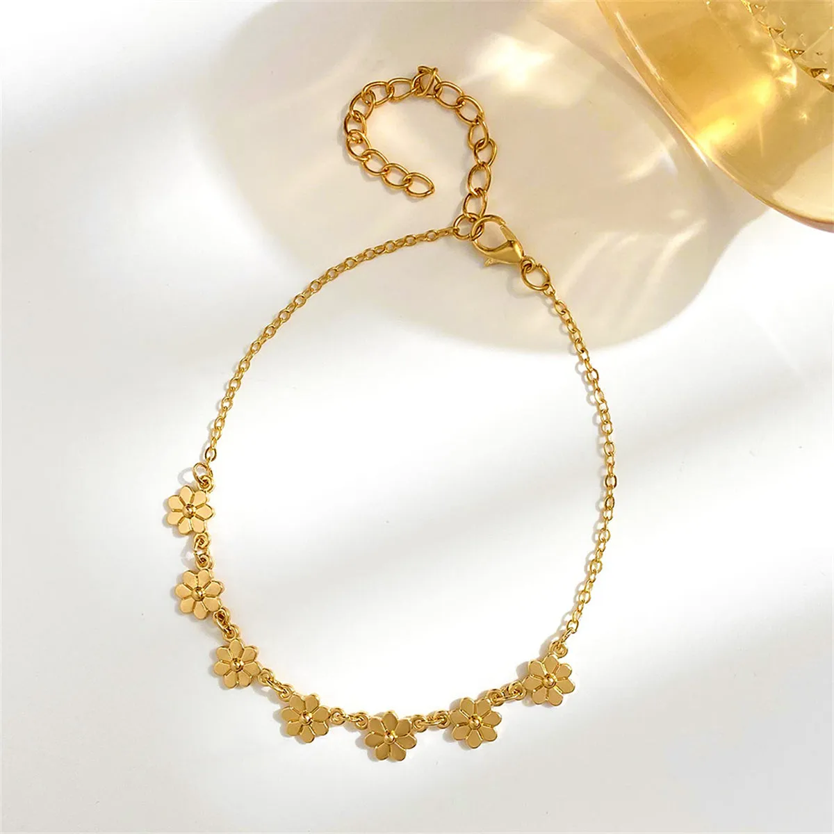 18K Gold-Plated Mum Station Anklet