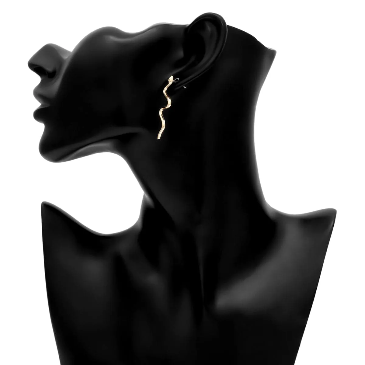 18K Gold-Plated Snake Stud Earrings