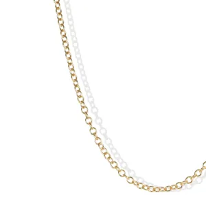 18K Gold "Airy" Cable Chain in 18"