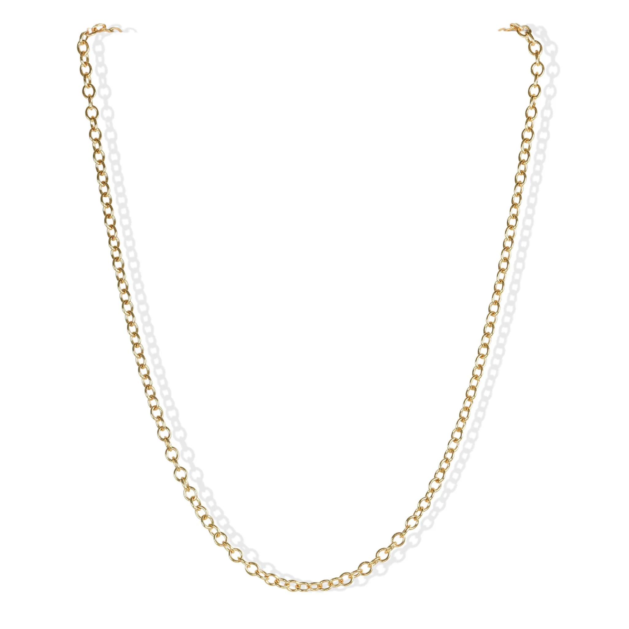 18K Gold "Airy" Cable Chain in 18"