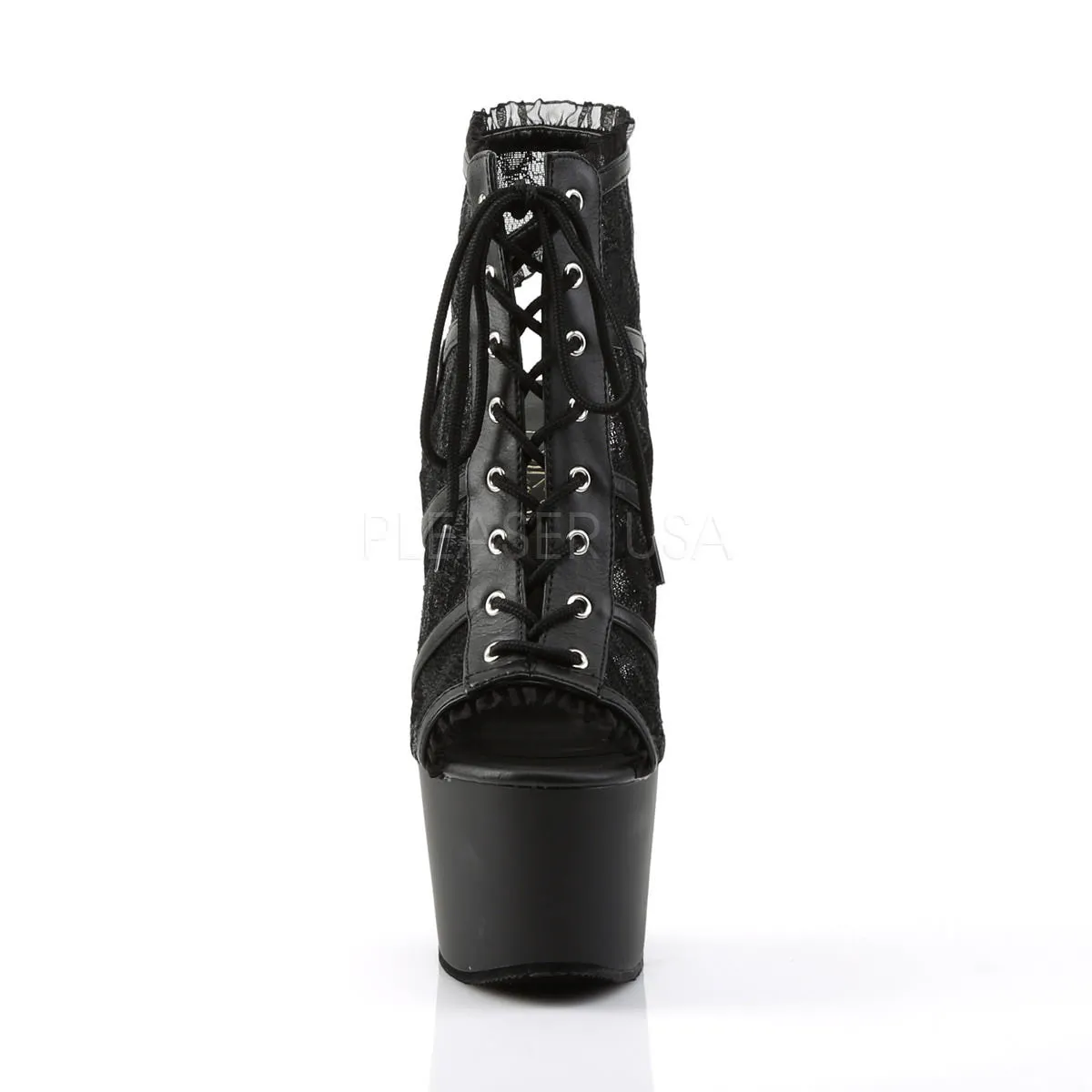 7 Inch Heel ADORE-796LC Black Lace