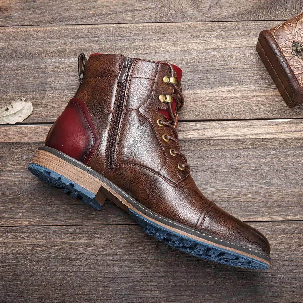 Aaron™ | Handcrafted premium leather Oxford boots