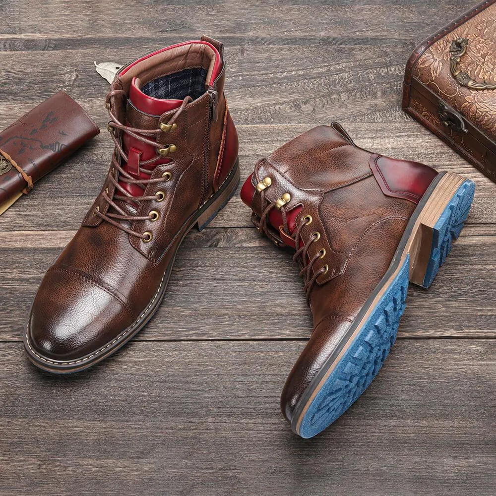Aaron™ | Handcrafted premium leather Oxford boots