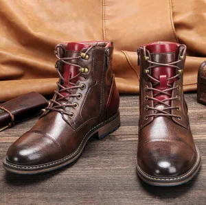 Aaron™ | Handcrafted premium leather Oxford boots