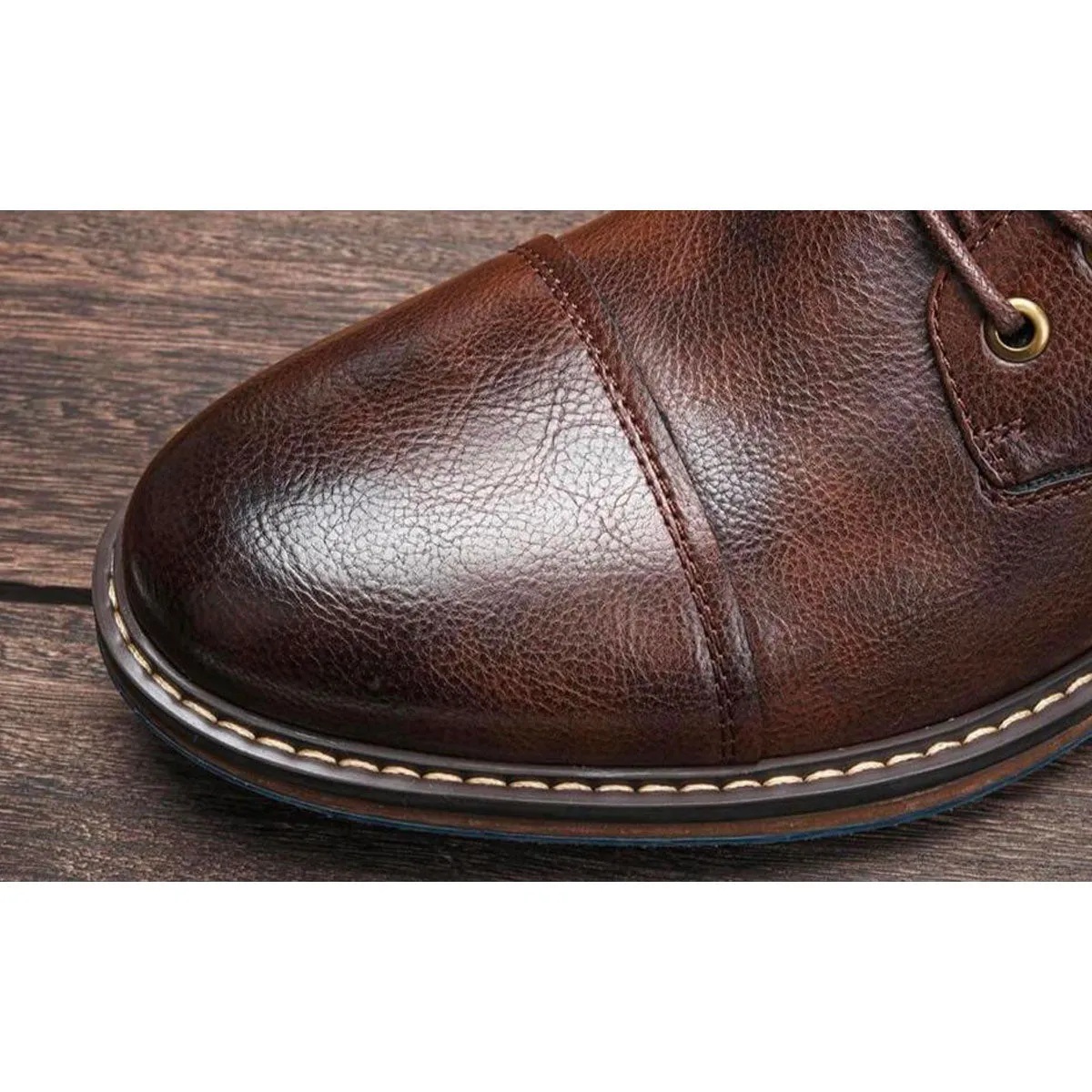 Aaron™ | Handcrafted premium leather Oxford boots