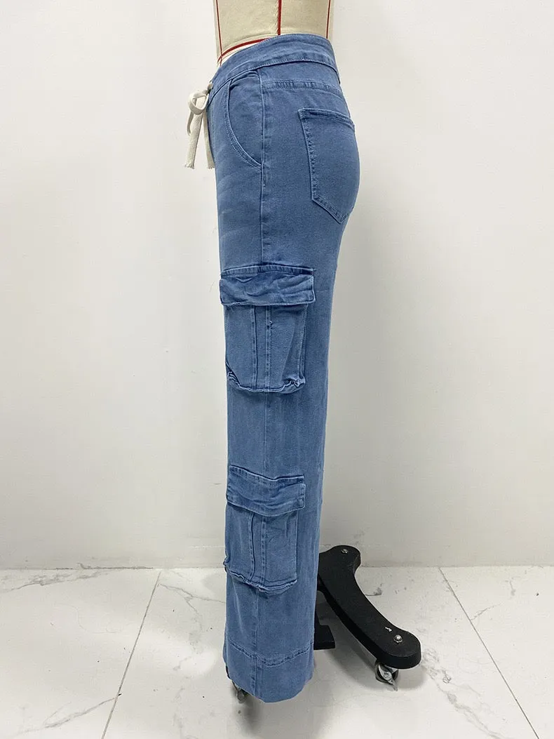 Alisa Cargo Denim Pants