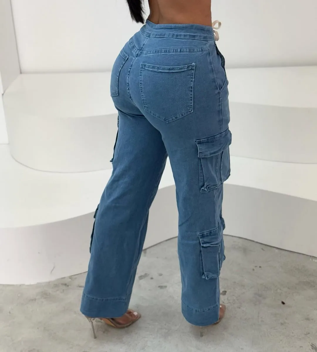 Alisa Cargo Denim Pants