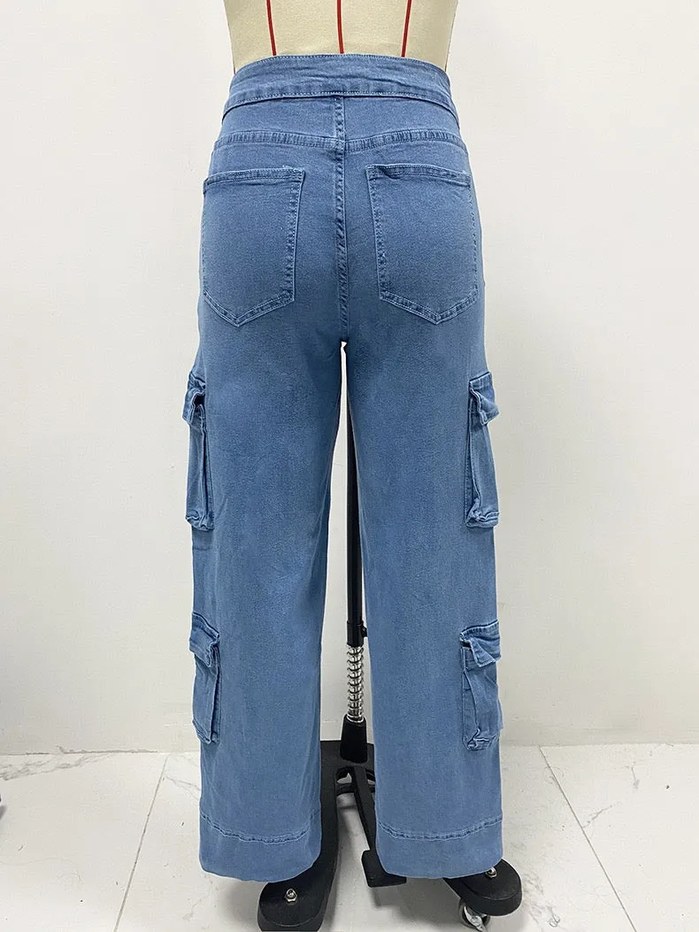 Alisa Cargo Denim Pants