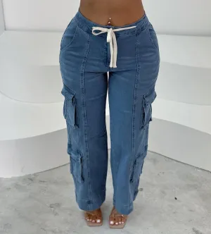Alisa Cargo Denim Pants
