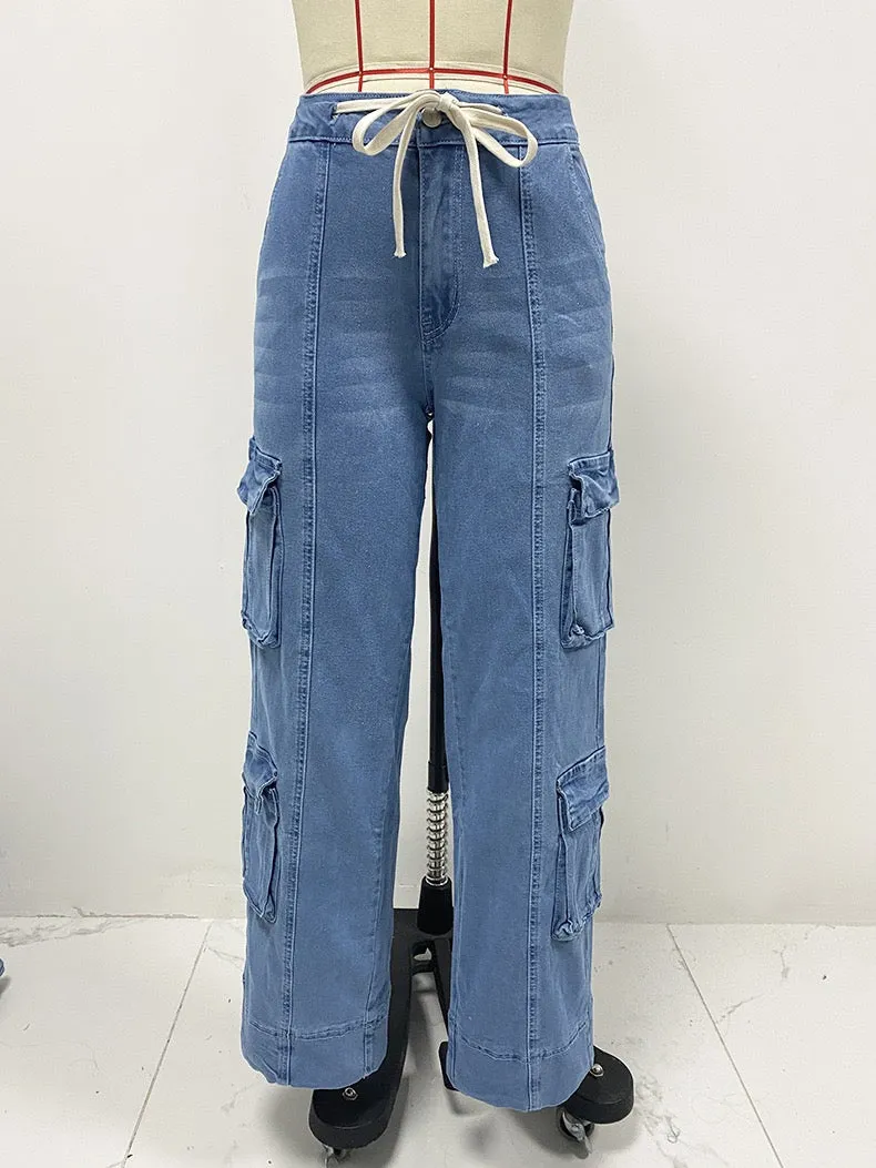 Alisa Cargo Denim Pants