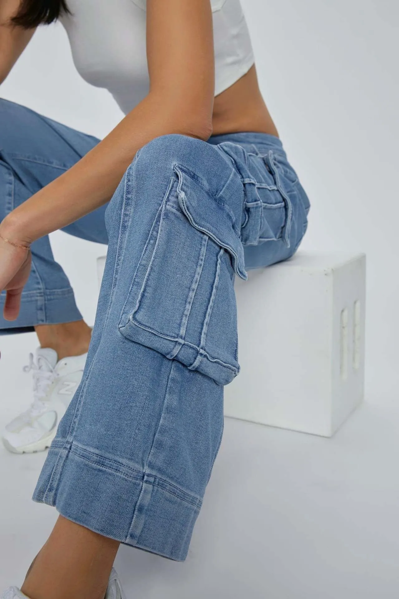 Alisa Cargo Denim Pants