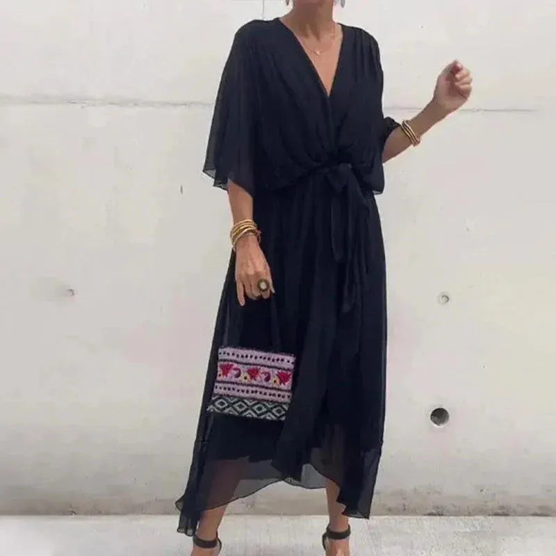 ANNELLA | ELEGANT SUMMER DRESS WITH RUFFLES