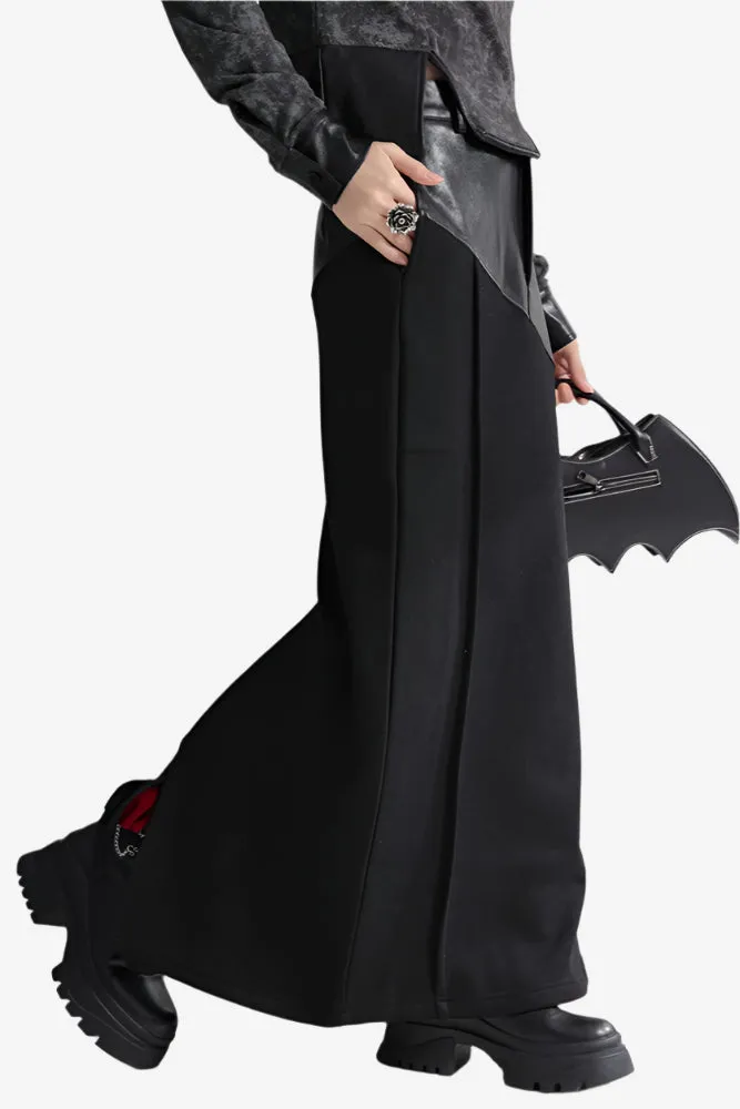 Asymmetric Empire Slit Skirt