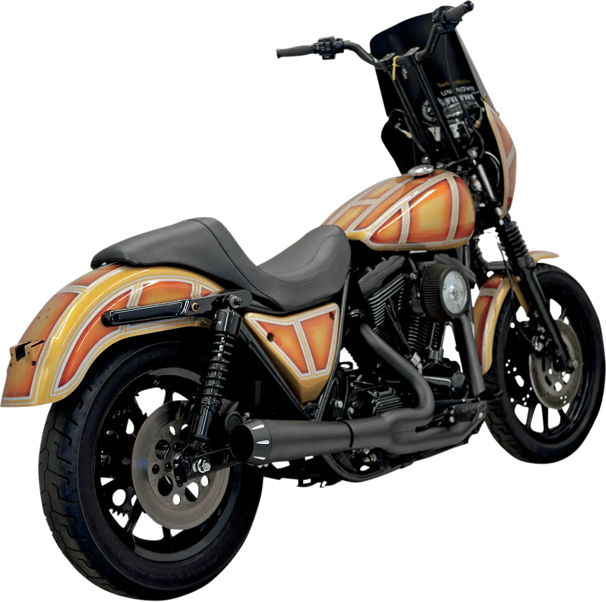 Bassani Manufacturing 1FXR2B Road Rage 2:1 Short Megaphone Exhaust System - Black