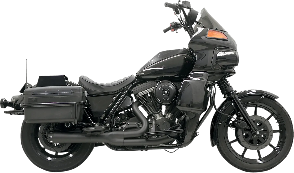 Bassani Manufacturing 1FXRFB Road Rage 2:1 Short Megaphone Exhaust System - Black