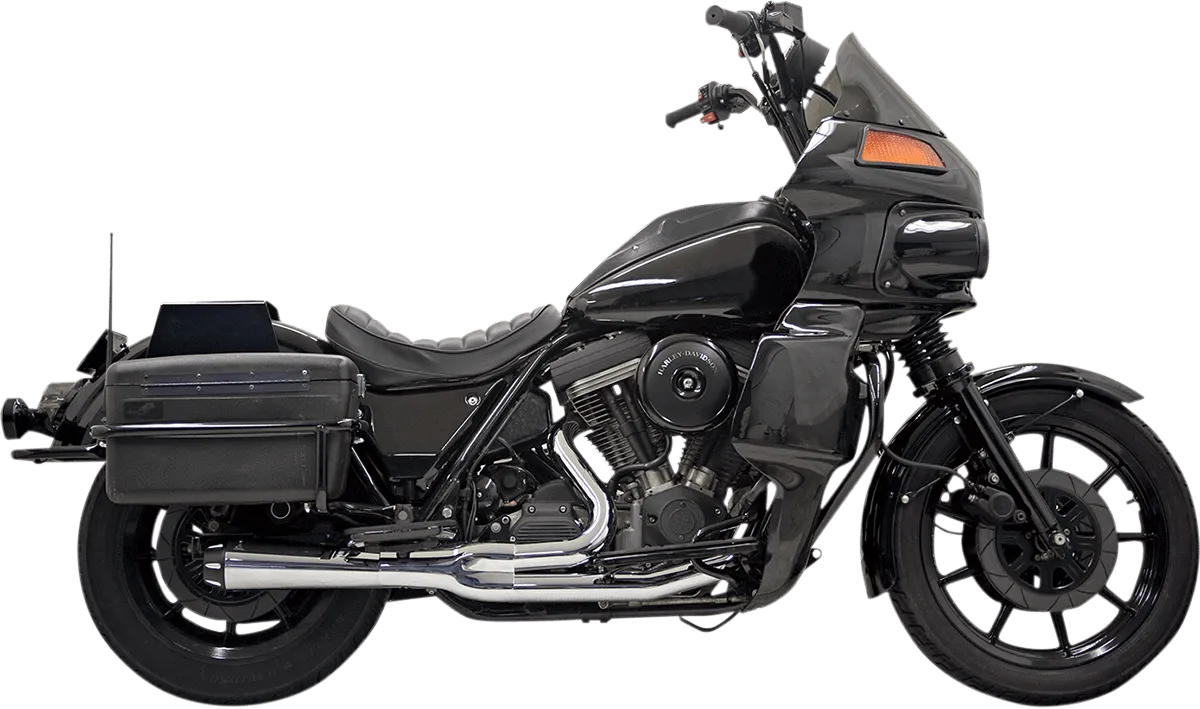 Bassani Manufacturing 1FXRFB Road Rage 2:1 Short Megaphone Exhaust System - Black