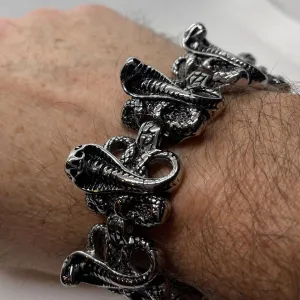 Big, Bold & Heavy Snake Link Bracelet (#971)