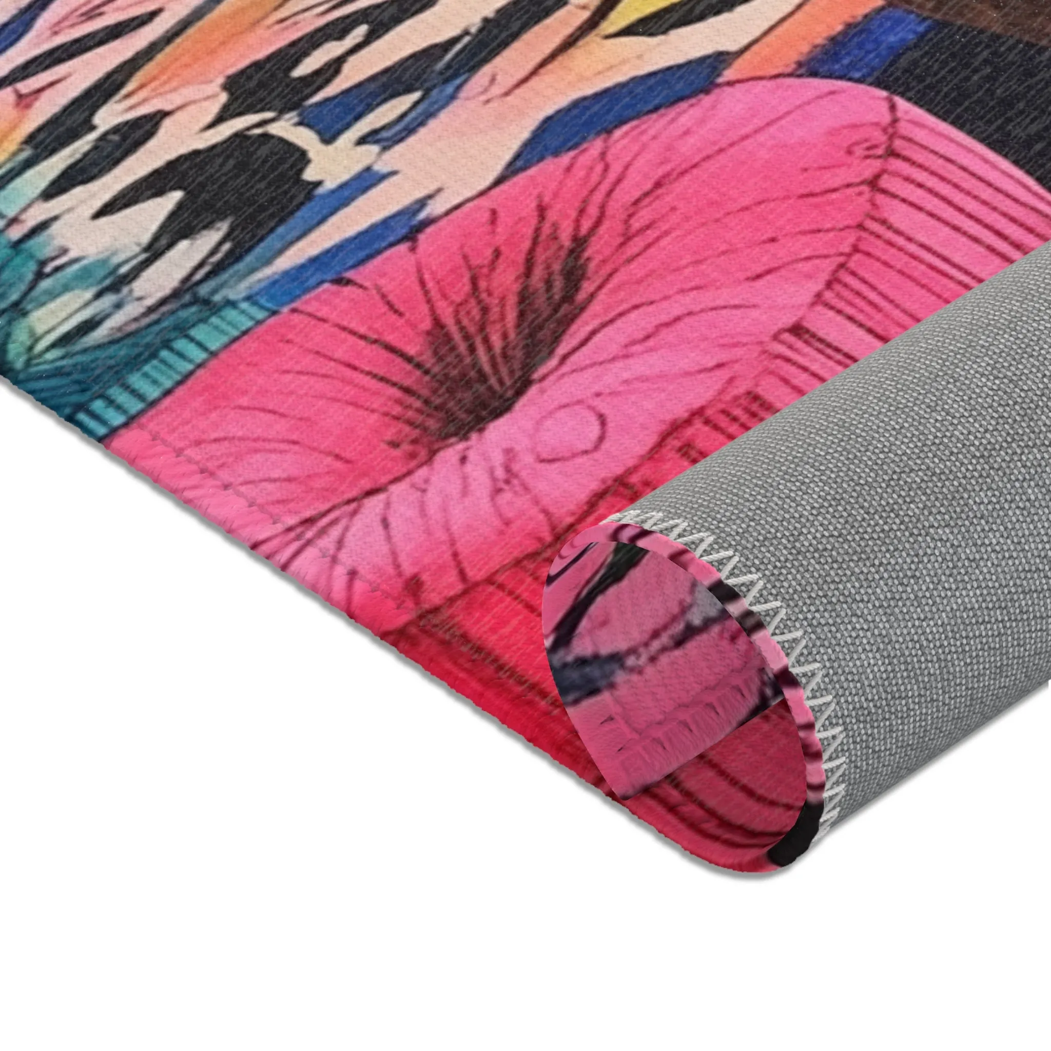 Bold Blue Elegance Luxe Maximalist Rug