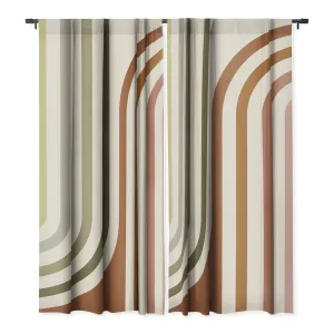 BOLD CURVATURE STRIPES I WINDOW CURTAINS