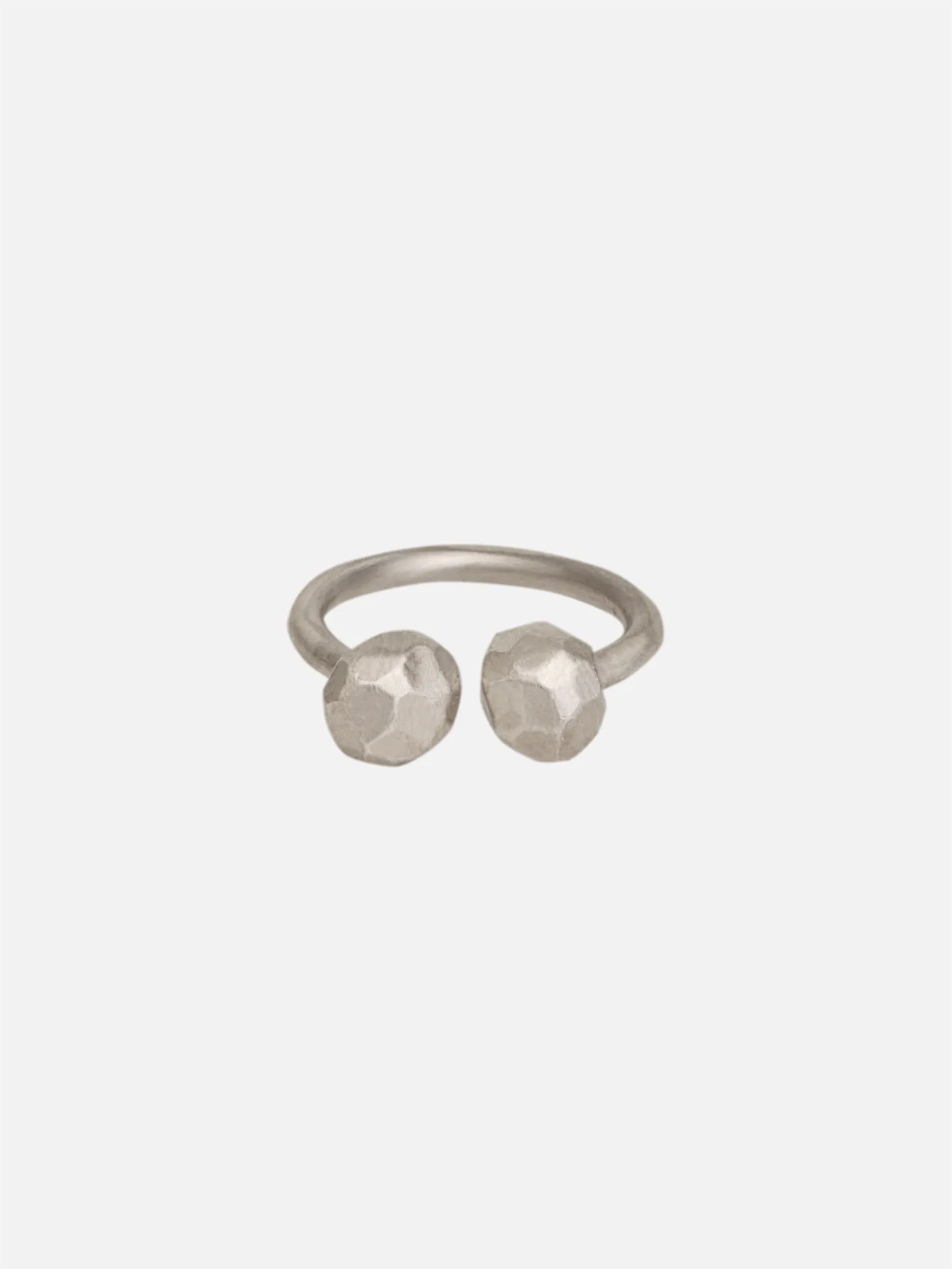 Bold  Mini Moon Ring - Silver