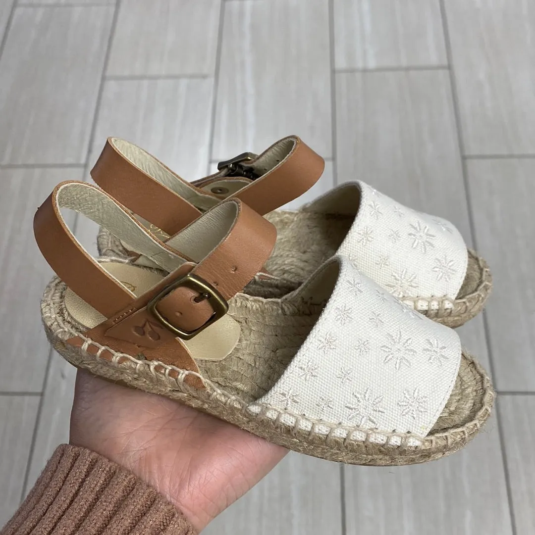 Bonpoint Off White Fava Espadrille Sandal