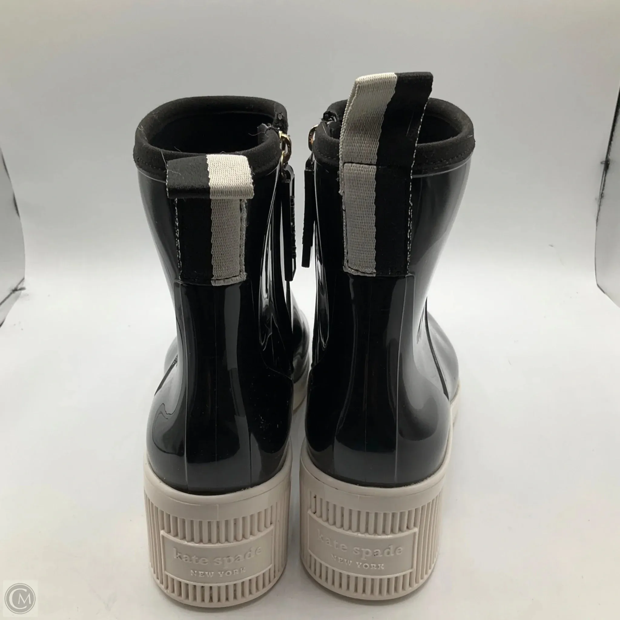 Boots Designer By Kate Spade In Black, Size: 8