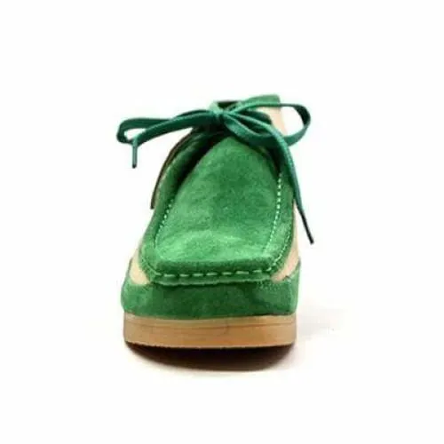 British Walkers New Castle Men's Green and Beige Suede Ankle Boots