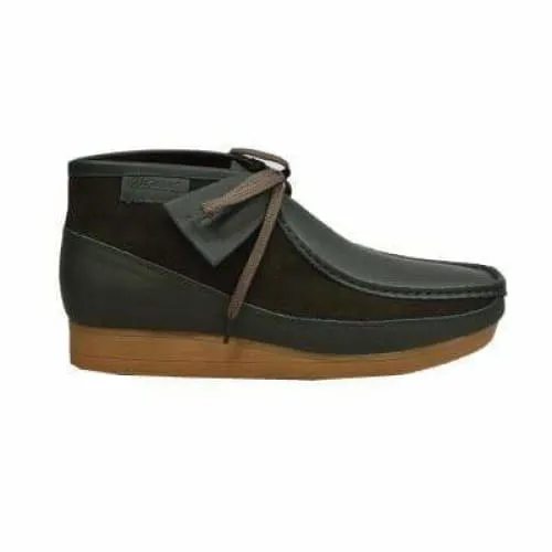 British Walkers New Castle Men's Green Leather and Suede Ankle Boots