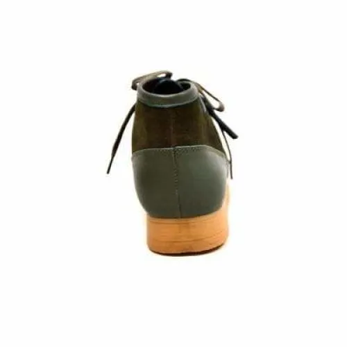 British Walkers New Castle Men's Green Leather and Suede Ankle Boots