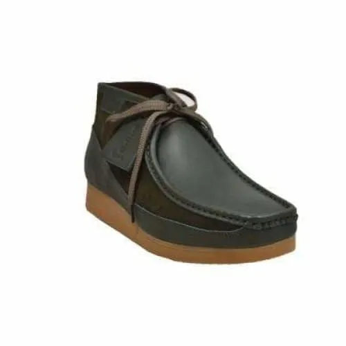 British Walkers New Castle Men's Green Leather and Suede Ankle Boots