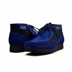 British Walkers New Castle Men's Navy Blue Suede Ankle Boots