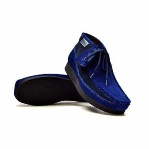 British Walkers New Castle Men's Navy Blue Suede Ankle Boots