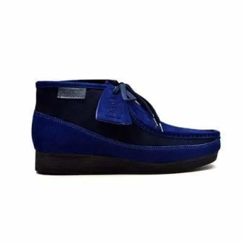 British Walkers New Castle Men's Navy Blue Suede Ankle Boots