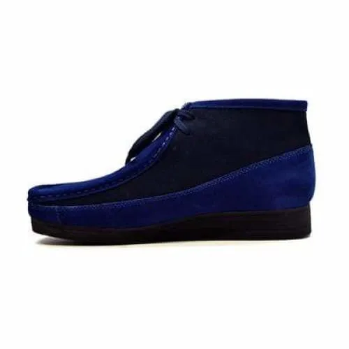 British Walkers New Castle Men's Navy Blue Suede Ankle Boots