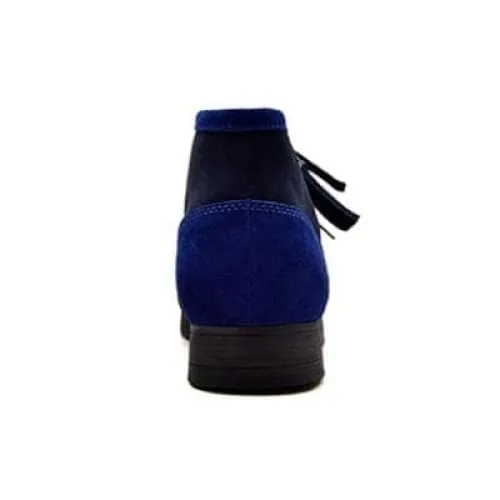 British Walkers New Castle Men's Navy Blue Suede Ankle Boots