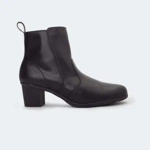 Caliber Shoes Black Boots for Women (X471C VALERIE)