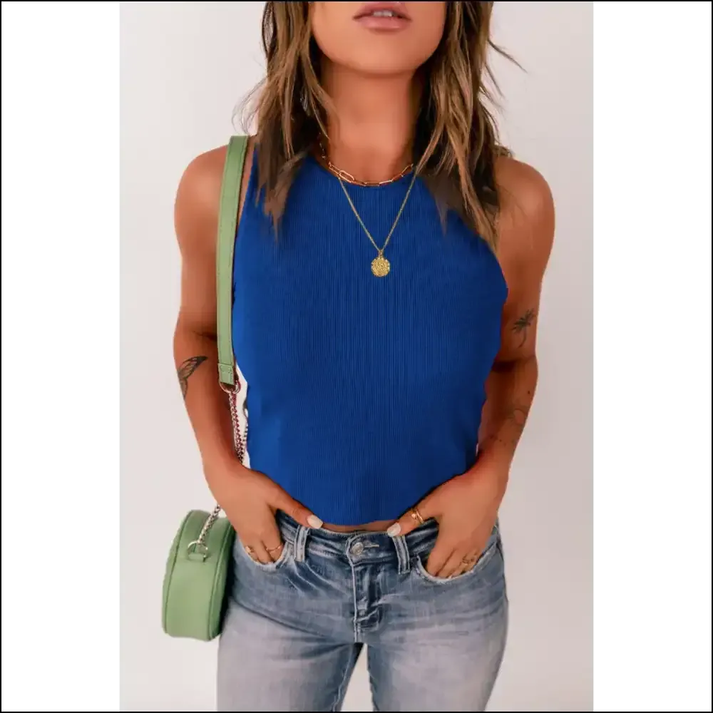 Chic Round Neck Tank Top for Effortless Style