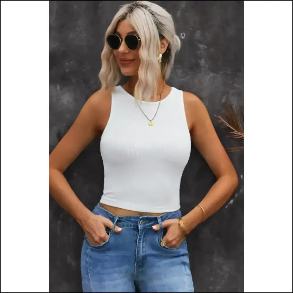 Chic Round Neck Tank Top for Effortless Style