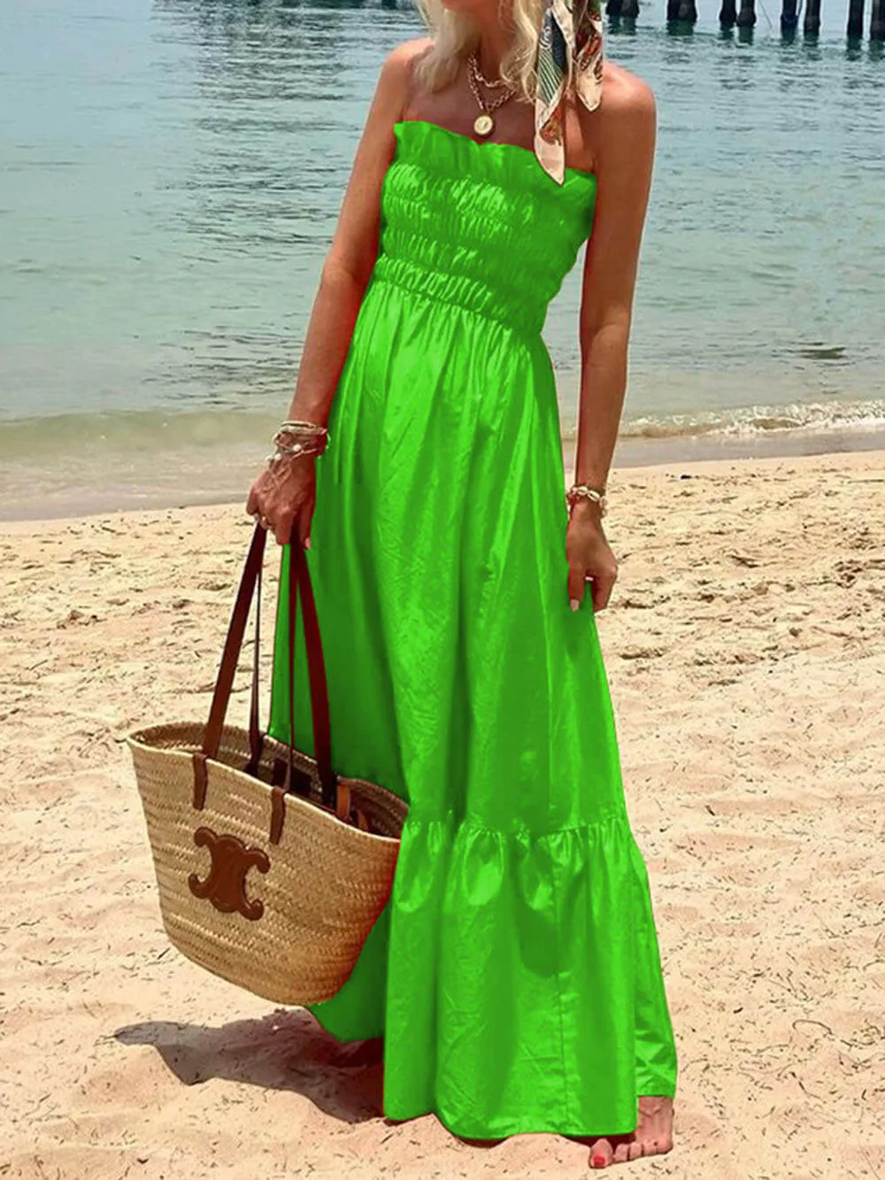 Deborah Charming Strapless Maxi Dress