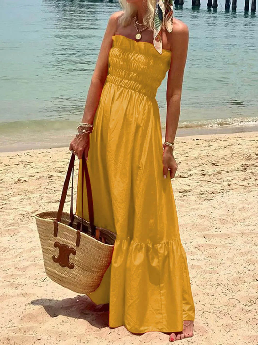 Deborah Charming Strapless Maxi Dress