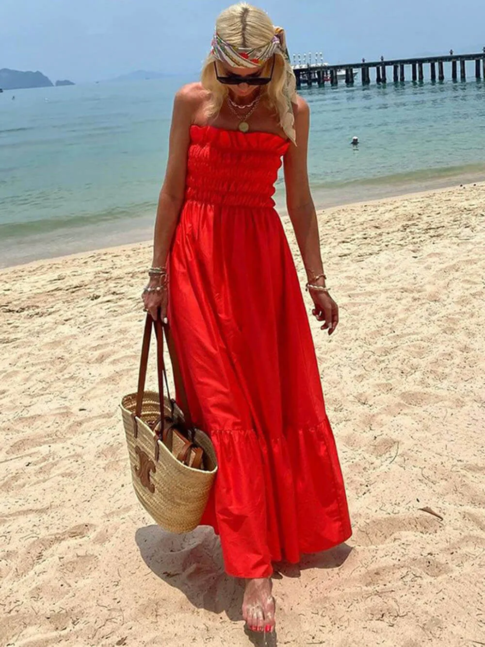 Deborah Charming Strapless Maxi Dress