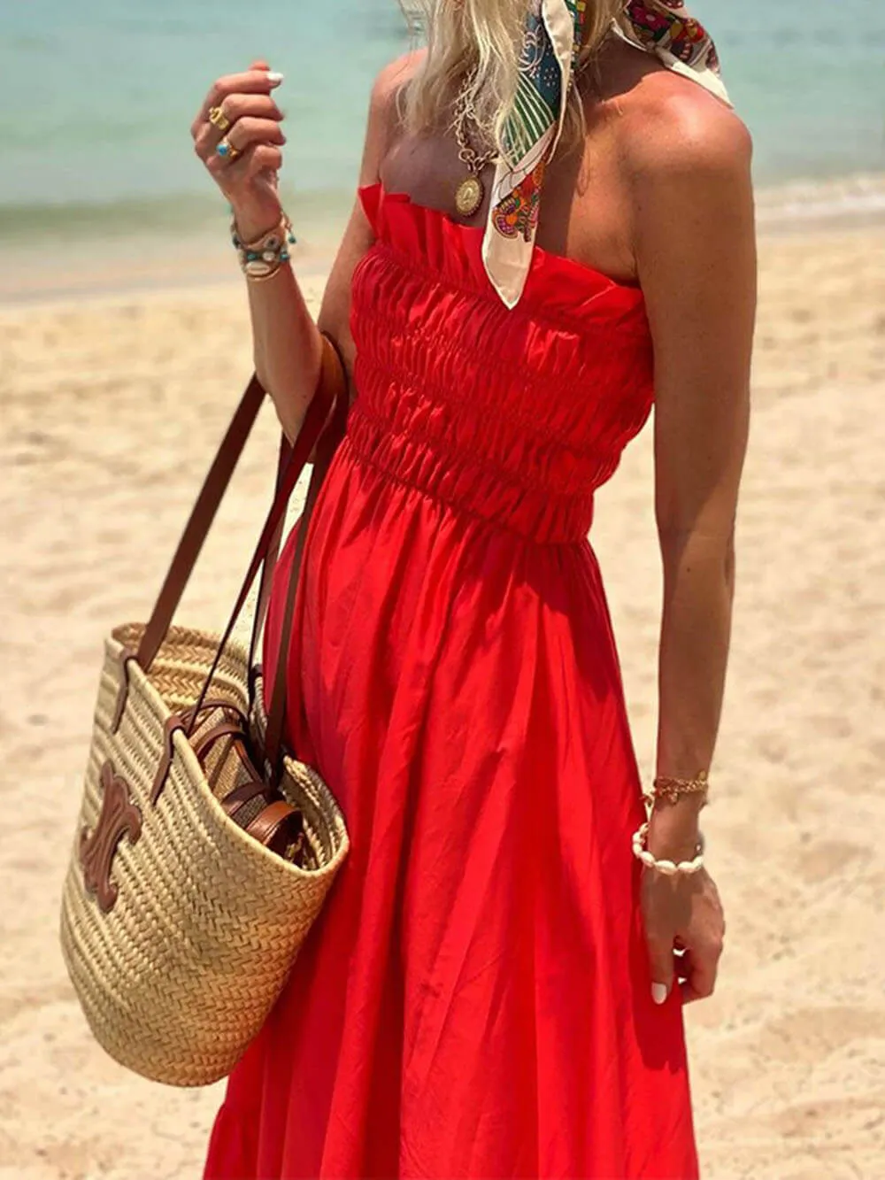 Deborah Charming Strapless Maxi Dress