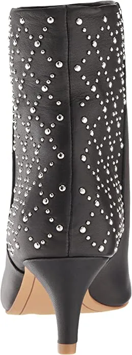 Dolce Vita Women's DOT Ankle Boot, Black Leather, 8 M US