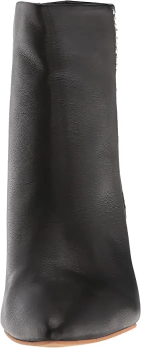 Dolce Vita Women's DOT Ankle Boot, Black Leather, 8 M US