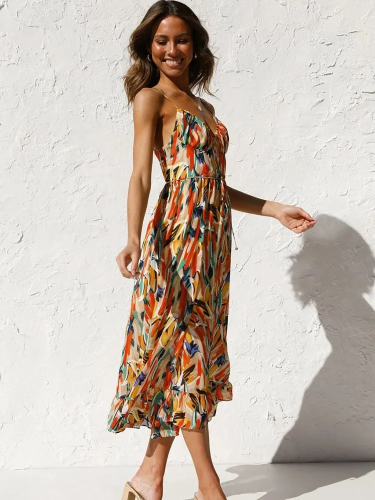 EDEN - BLOOMING STRAPPY MAXI DRESS