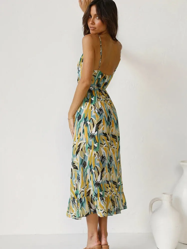 EDEN - BLOOMING STRAPPY MAXI DRESS