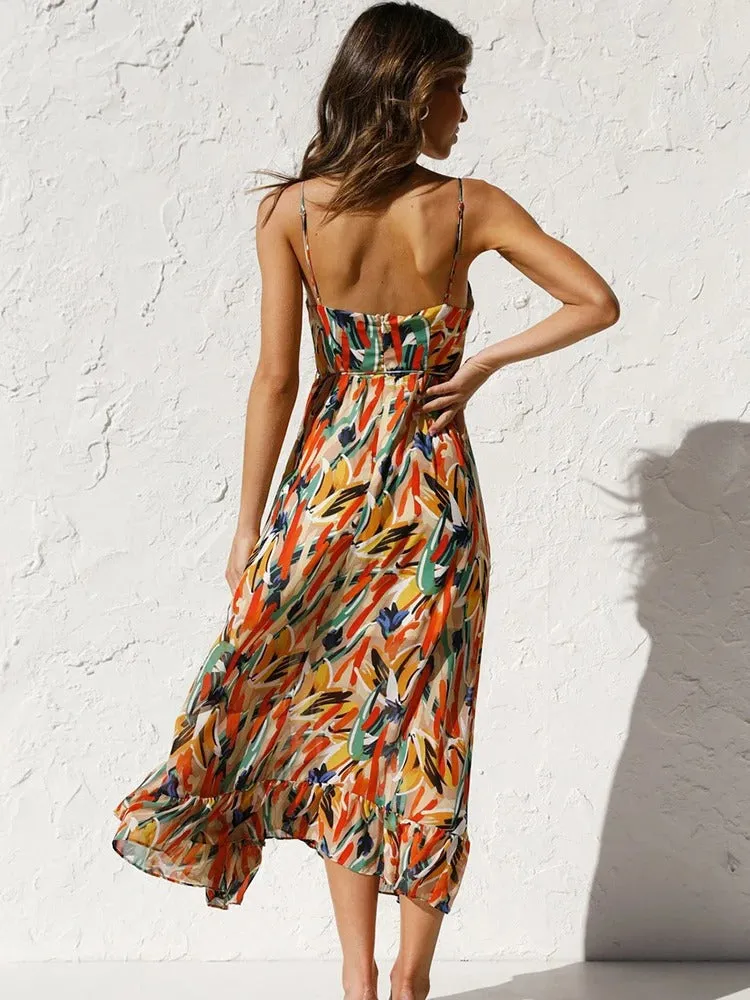 EDEN - BLOOMING STRAPPY MAXI DRESS