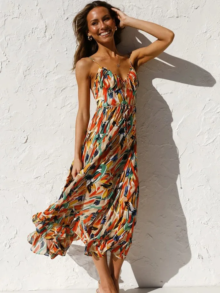 EDEN - BLOOMING STRAPPY MAXI DRESS