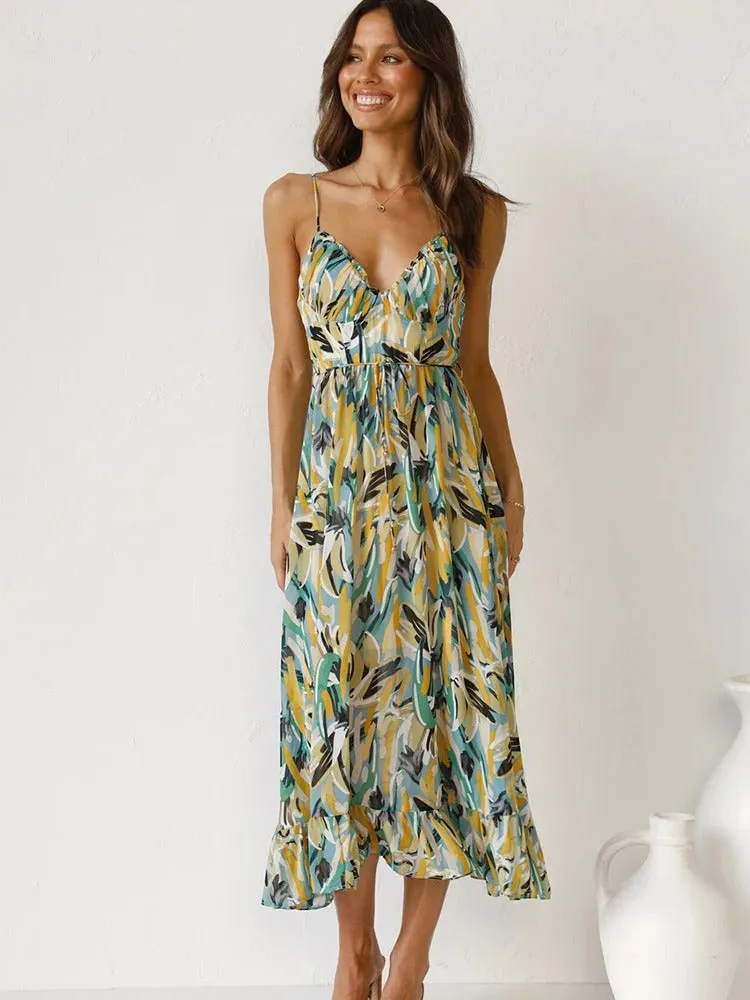EDEN - BLOOMING STRAPPY MAXI DRESS