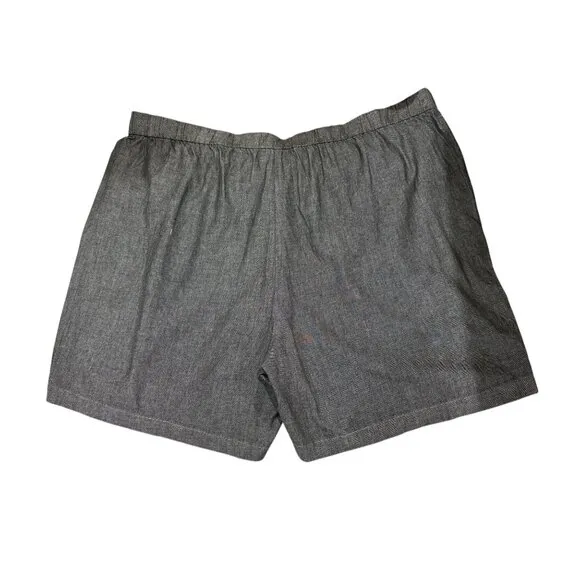 EILEEN FISHER Black Women Airy Organic Cotton Twill Short 2x